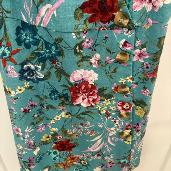 Lush Floral Linen Blend Mini Dress Size Medium - Picture 4 of 9